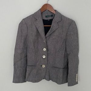 Lauren Ralph Lauren Grey Fitted Blazer